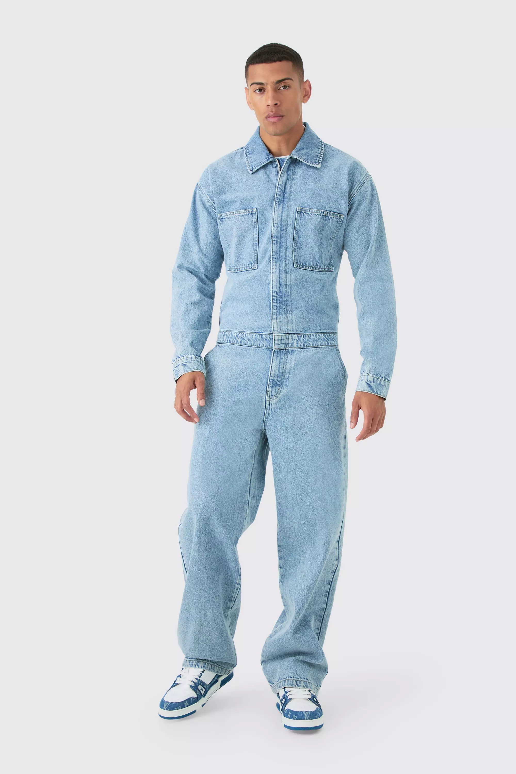 Light blue jumpsuit best sale